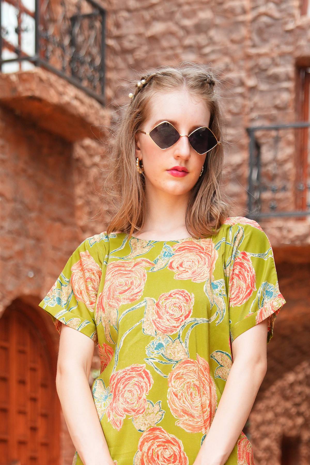 Wattle-Colored Printed Co-Ord Set