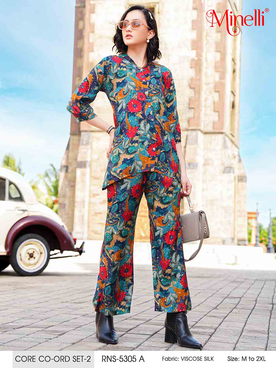 Multi-Colored Printed Co-Ord Set