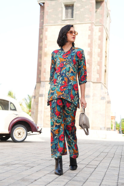 Multi-Colored Printed Co-Ord Set