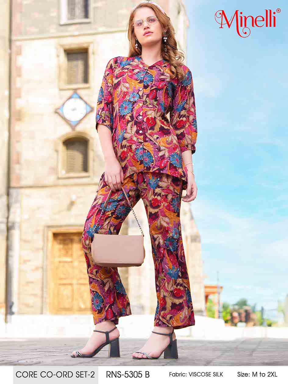 Multi-Colored Printed Co-Ord Set