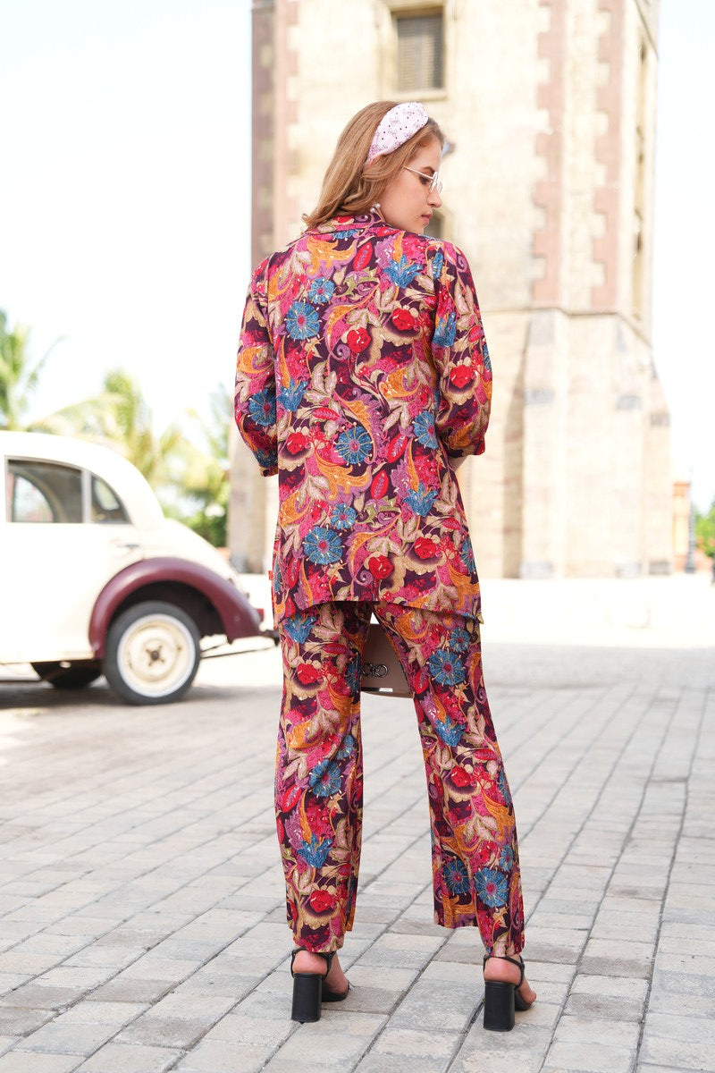 Multi-Colored Printed Co-Ord Set