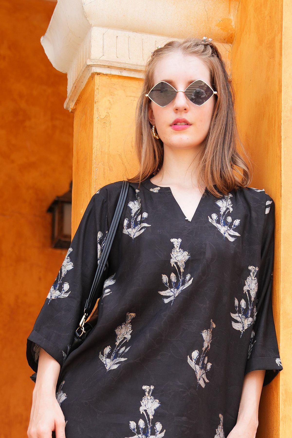 Black-Colored Printed Co-Ord Set