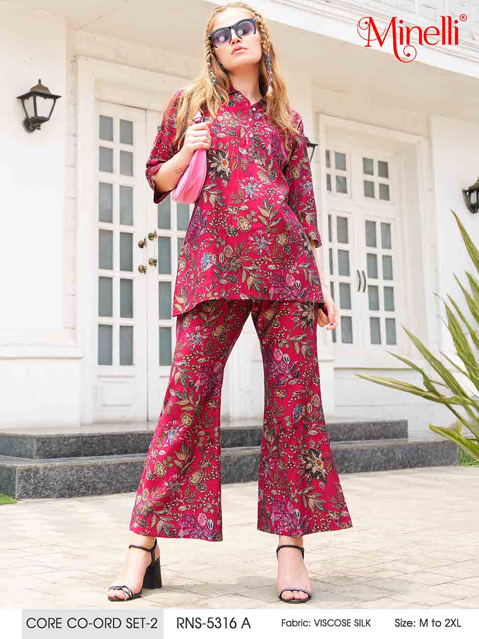 Rose-Colored Printed Co-Ord Set