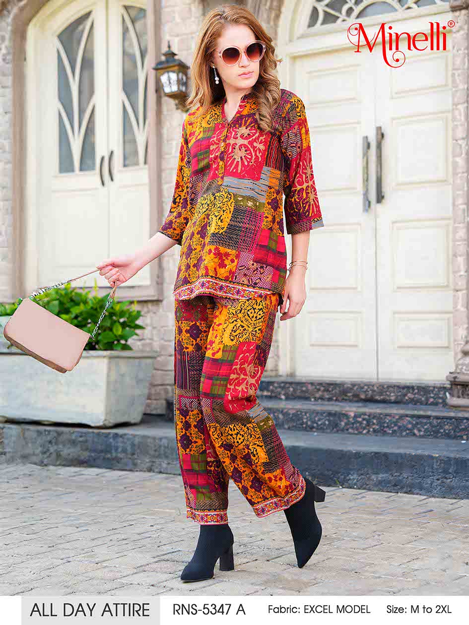 Multi-Colored Printed Co-Ord Set