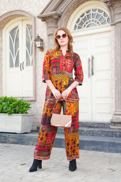 Multi-Colored Printed Co-Ord Set