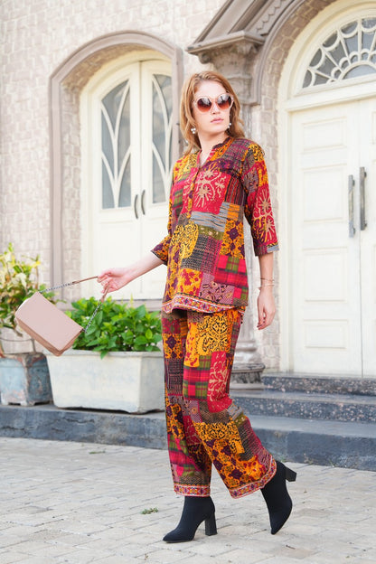 Multi-Colored Printed Co-Ord Set