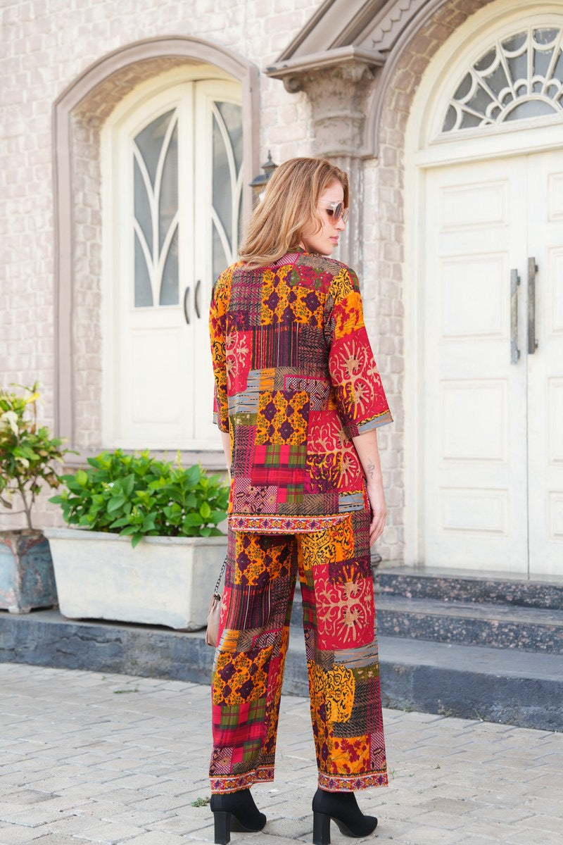 Multi-Colored Printed Co-Ord Set