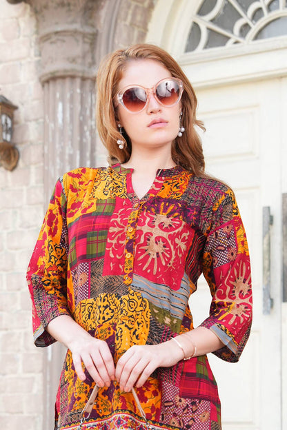 Multi-Colored Printed Co-Ord Set