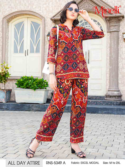 Multi-Colored Printed Co-Ord Set