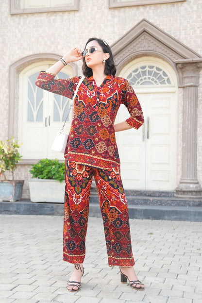 Multi-Colored Printed Co-Ord Set