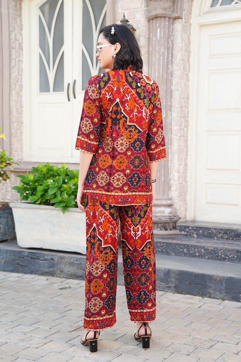 Multi-Colored Printed Co-Ord Set