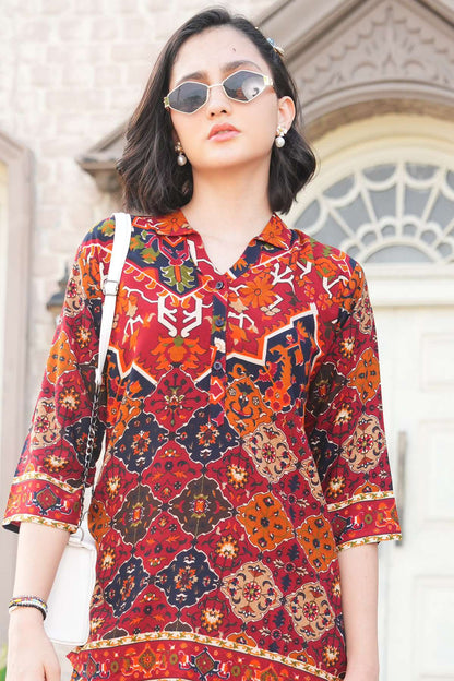 Multi-Colored Printed Co-Ord Set