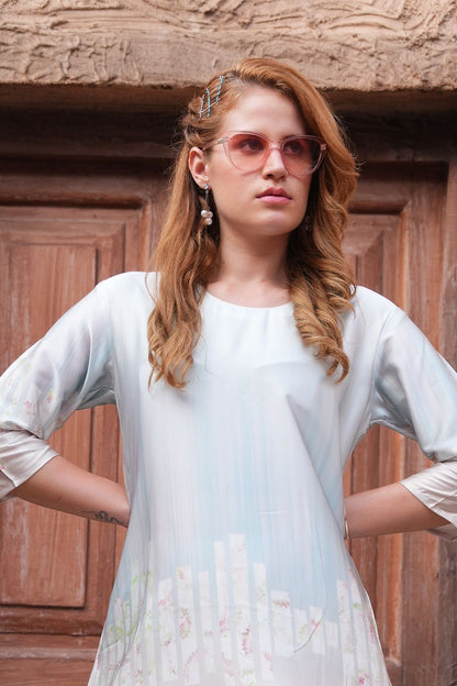 Grey-Colored Printed Co-Ord Set