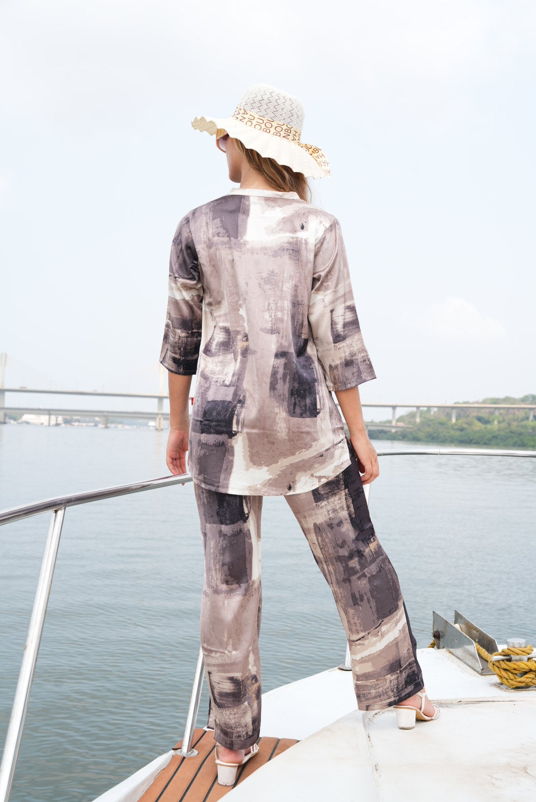 Brown-Colored Printed Co-Ord Set