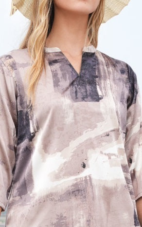 Brown-Colored Printed Co-Ord Set