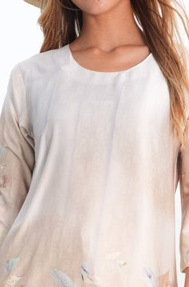 Peach-Colored Printed Co-Ord Set