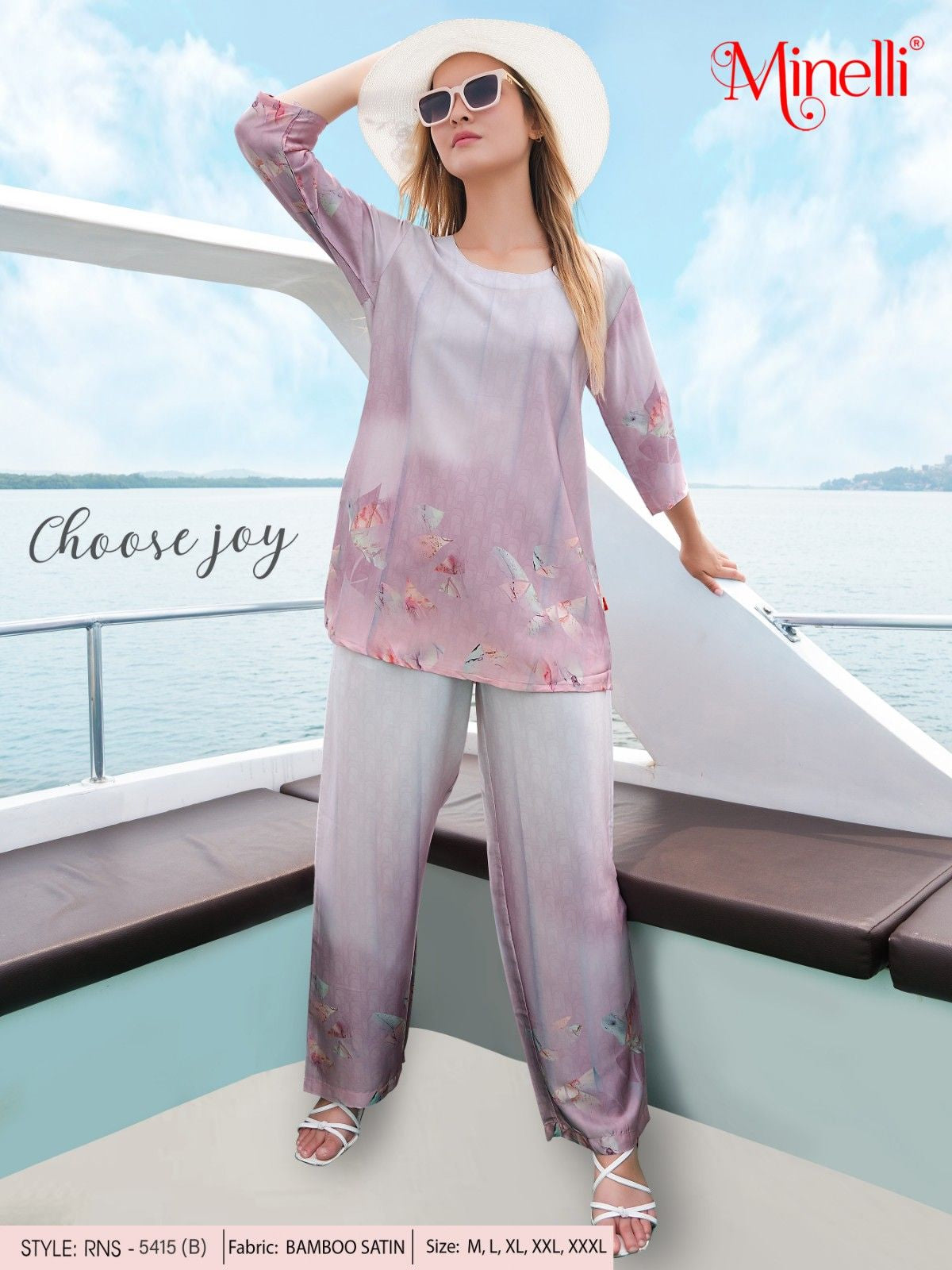 Pink-Colored Printed Co-Ord Set