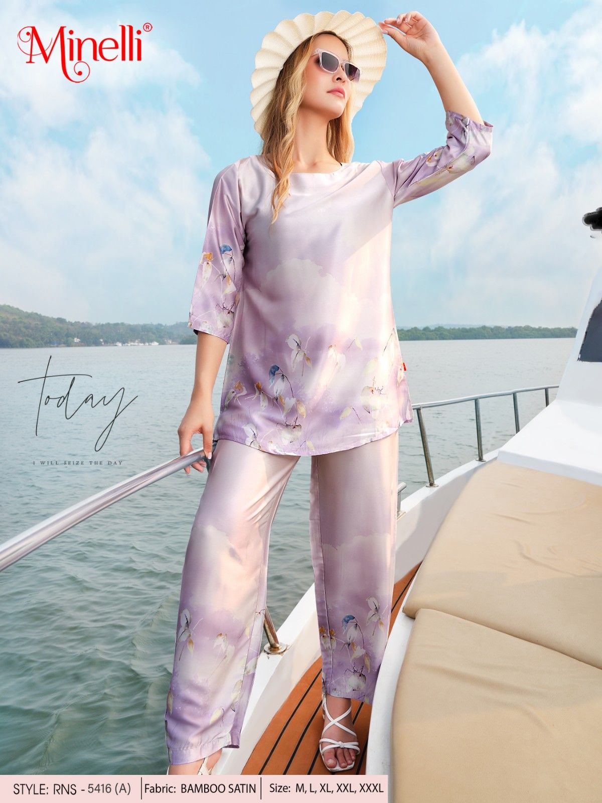 Dusty Lavender-Colored Printed Co-Ord Set