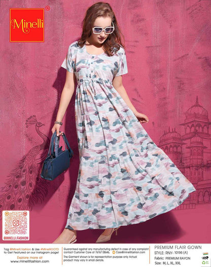 Grey-Colored Premium Flare Gown