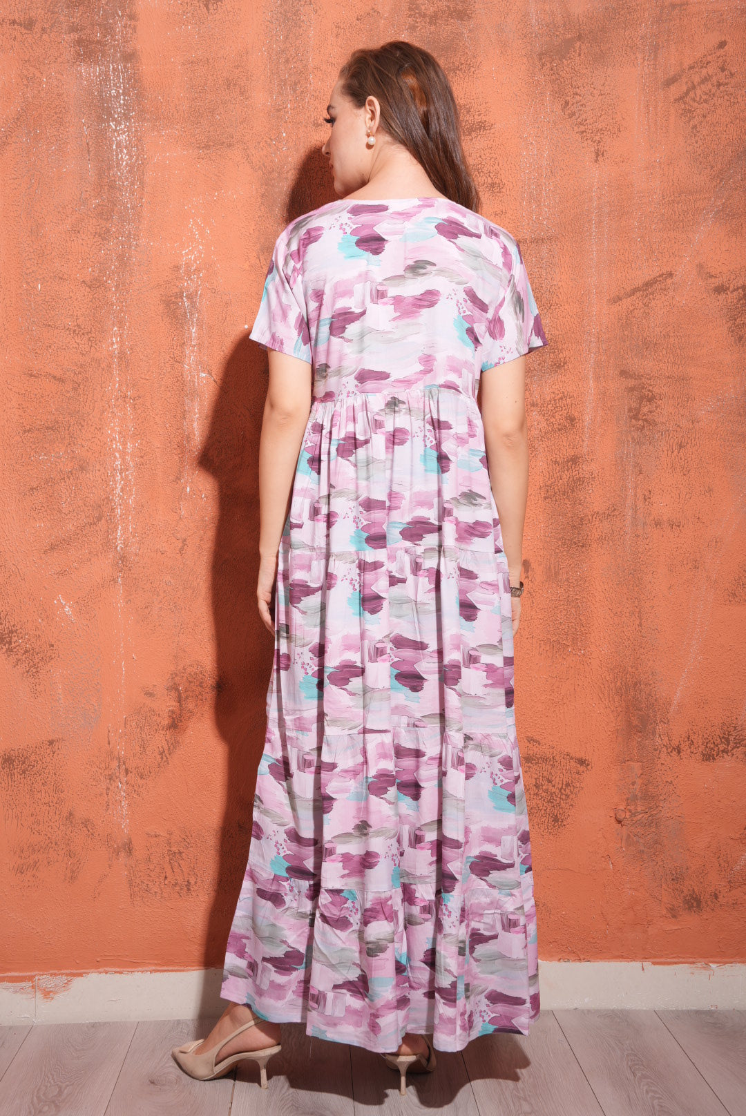 Pink-Colored Premium Flare Gown