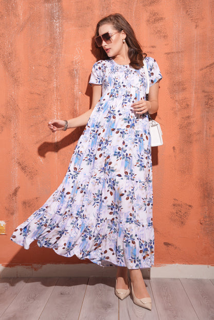Blue-Colored Premium Flare Gown