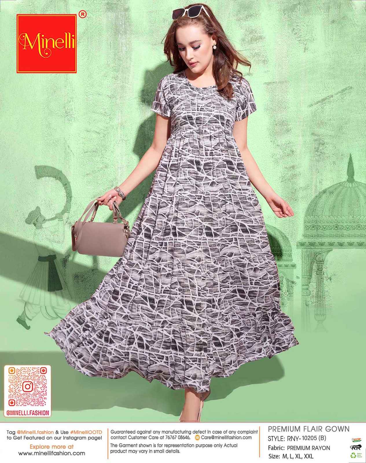 Grey-Colored Premium Flare Gown
