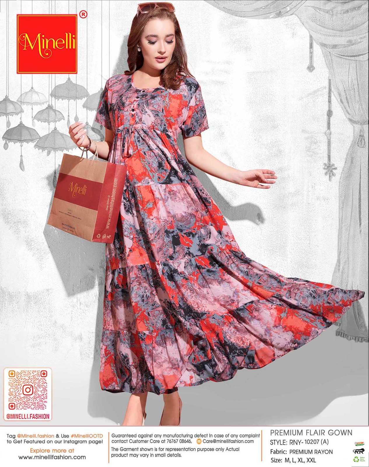Jasper-Colored Premium Flare Gown