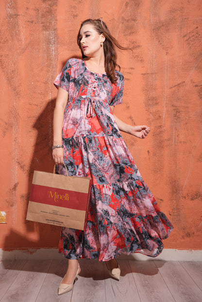Jasper-Colored Premium Flare Gown