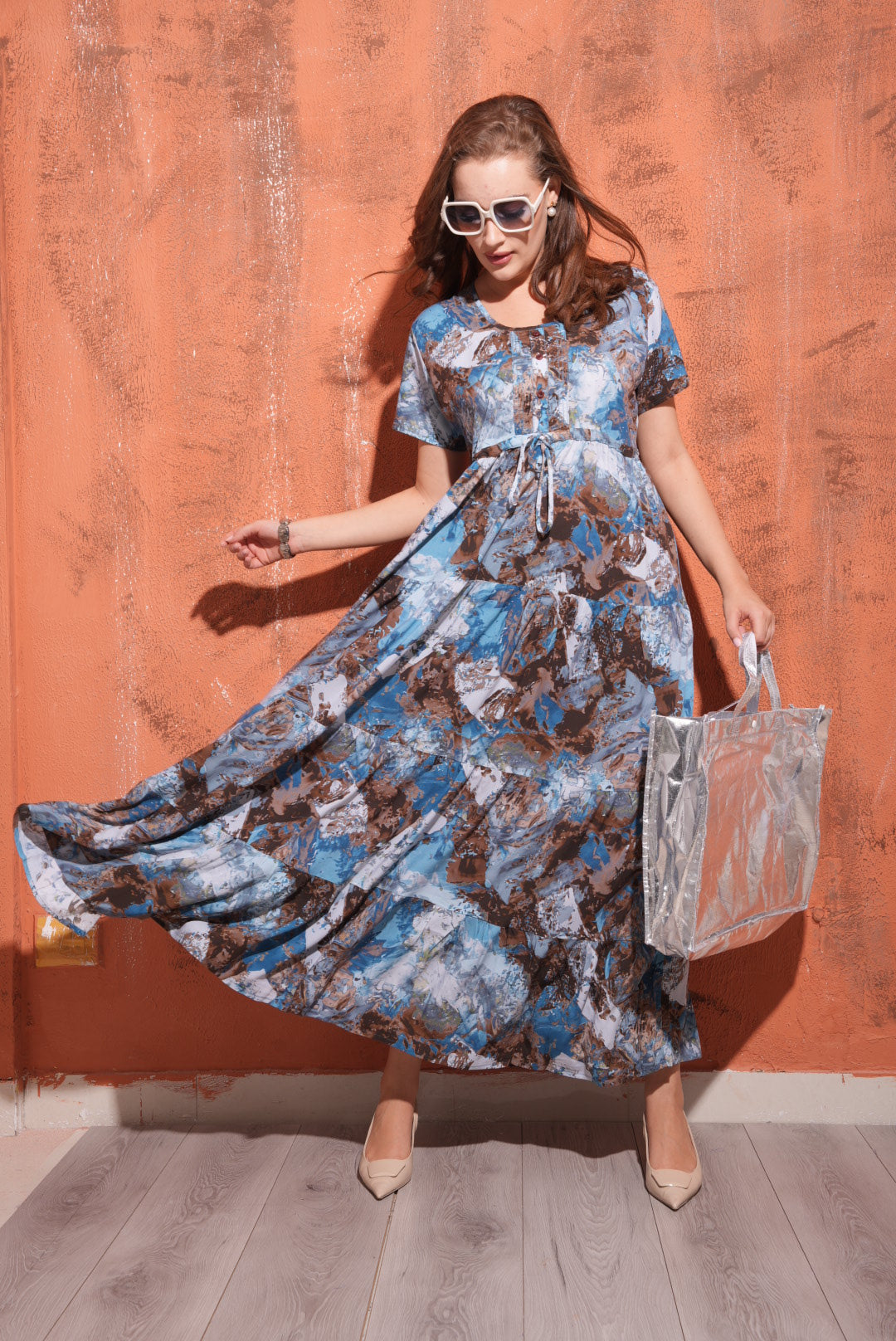 Multi-Colored Premium Flare Gown