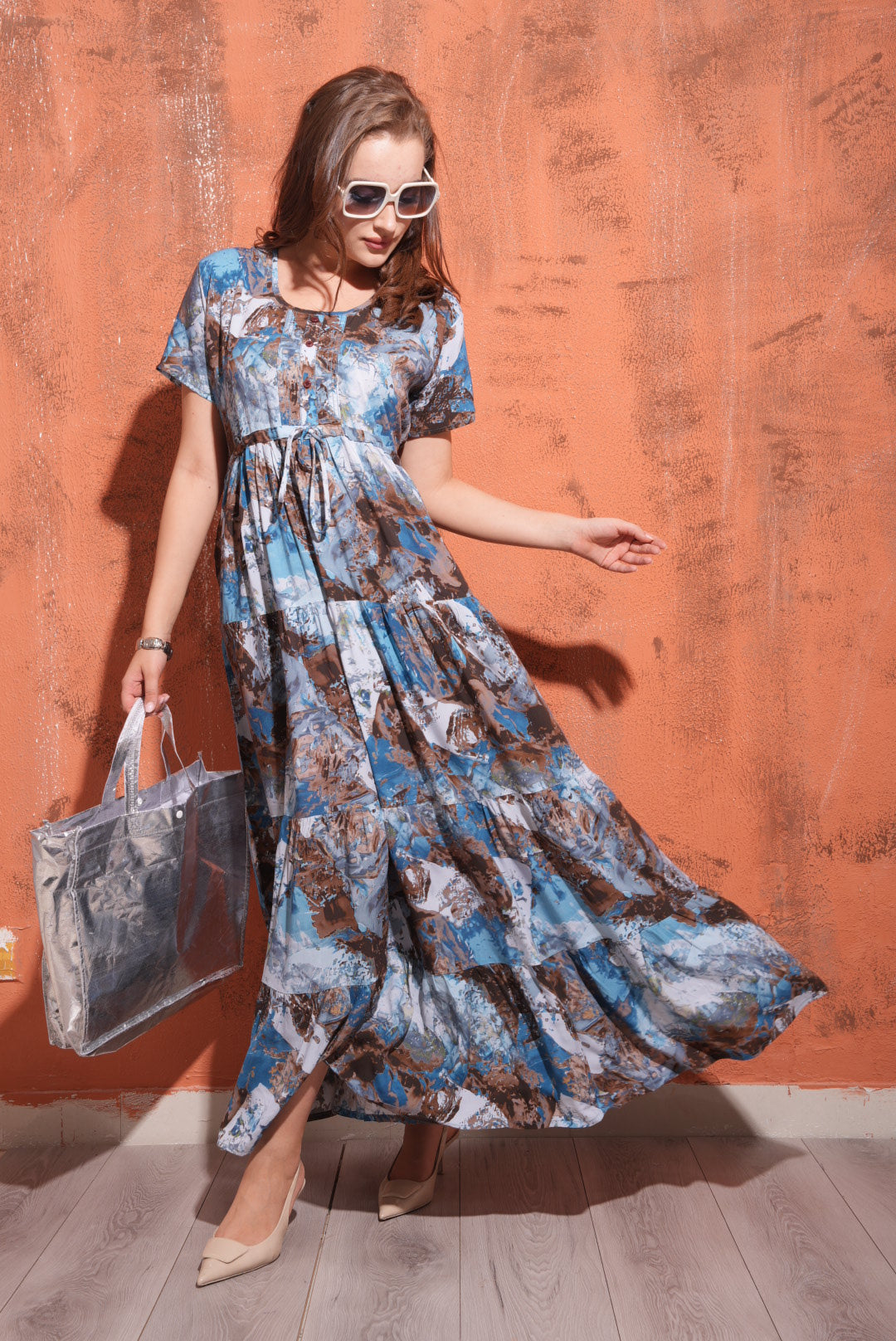 Multi-Colored Premium Flare Gown