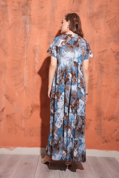 Multi-Colored Premium Flare Gown
