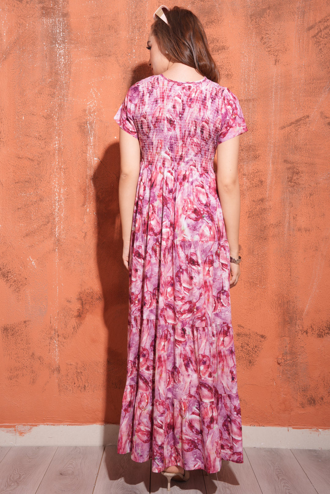 Maroon-Colored Premium Flare Gown