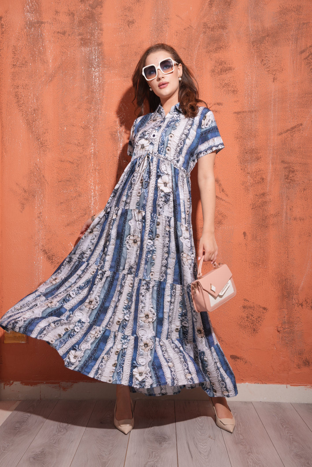 Blue-Colored Premium Flare Gown