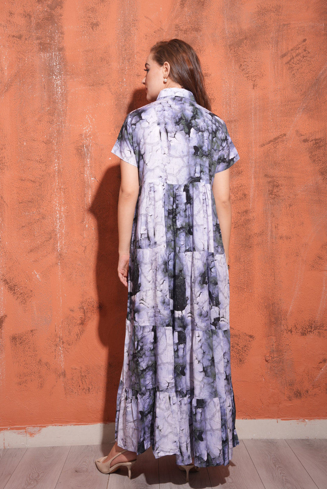 Purple-Colored Premium Flare Gown