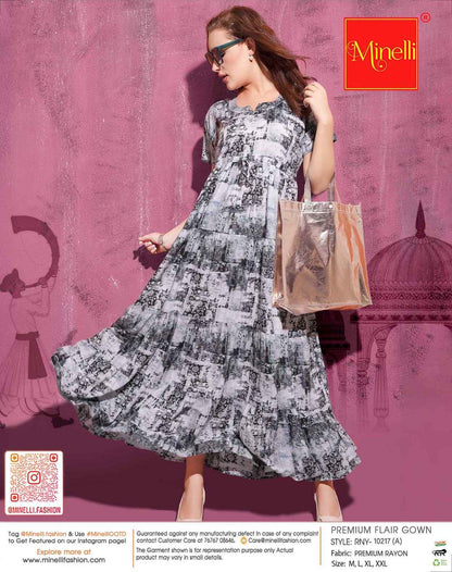 Black-Colored Premium Flare Gown