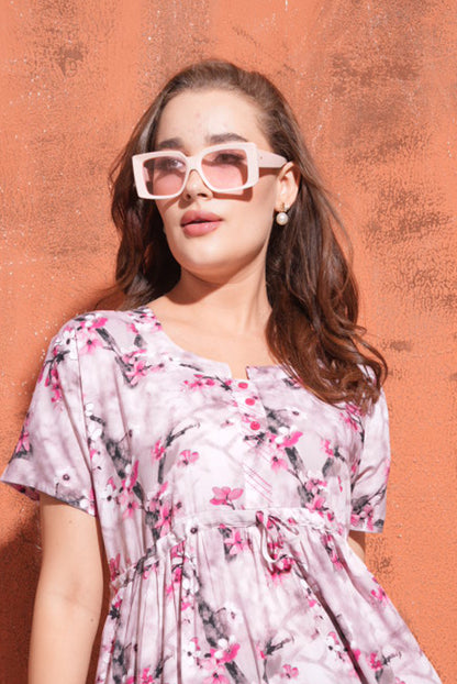 Pink-Colored Premium Flare Gown