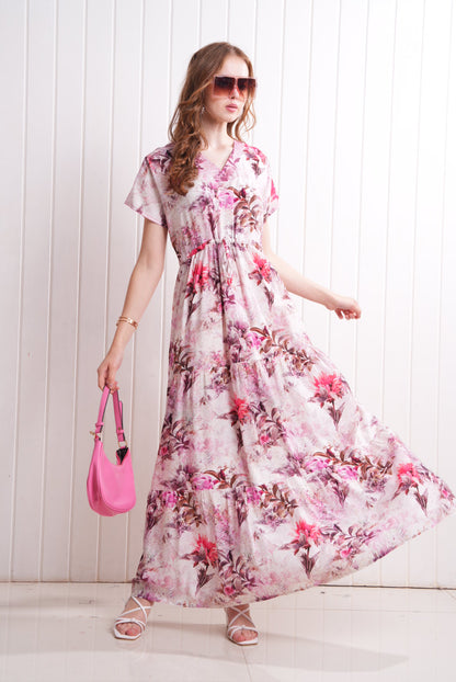 Pink-Colored Semi Flare Gown