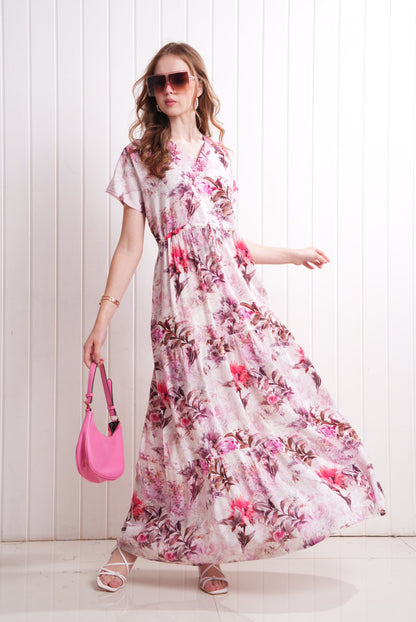 Pink-Colored Semi Flare Gown