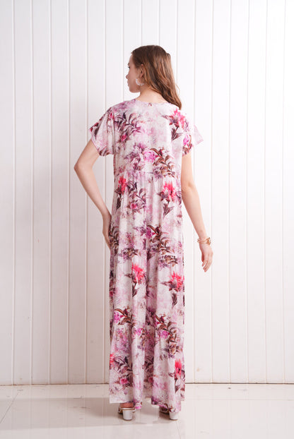 Pink-Colored Semi Flare Gown