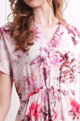 Pink-Colored Semi Flare Gown