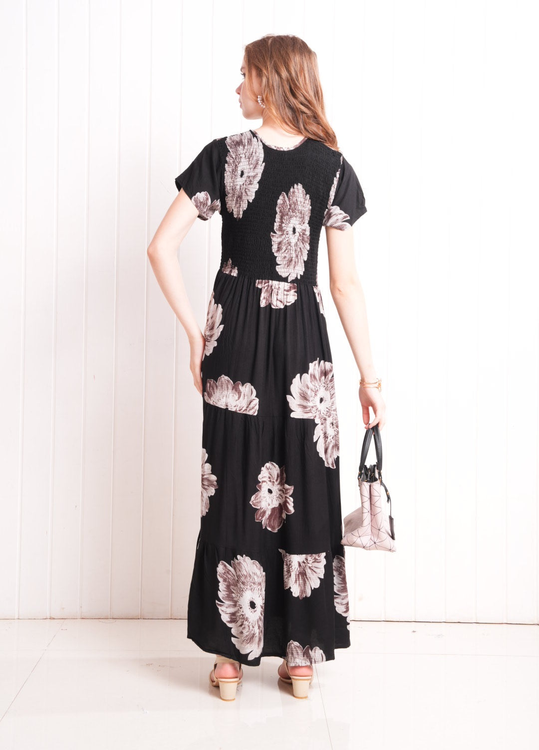 Black-Colored Semi Flare Gown