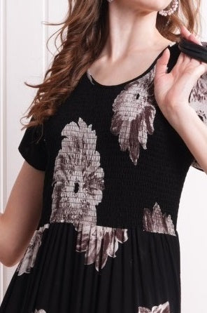 Black-Colored Semi Flare Gown