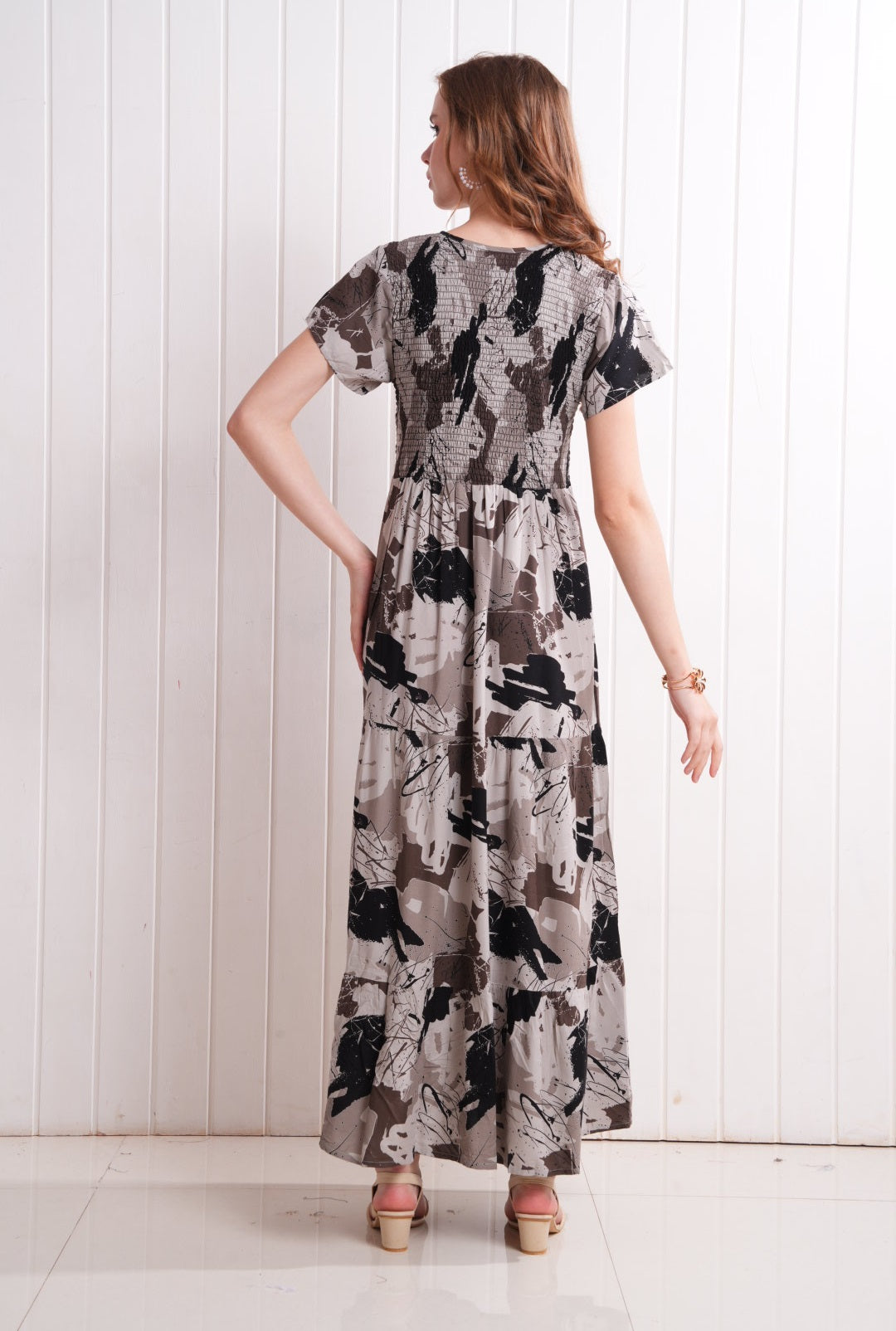 Grey-Colored Semi Flare Gown