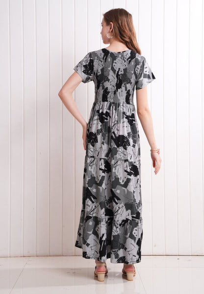 Black-Colored Semi Flare Gown