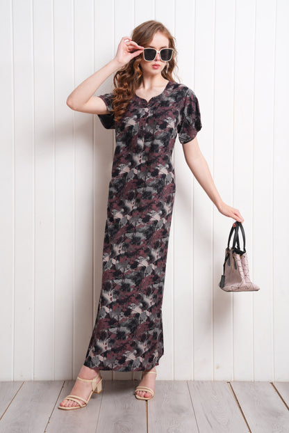 Coffee-Colored Fashion Nightdress