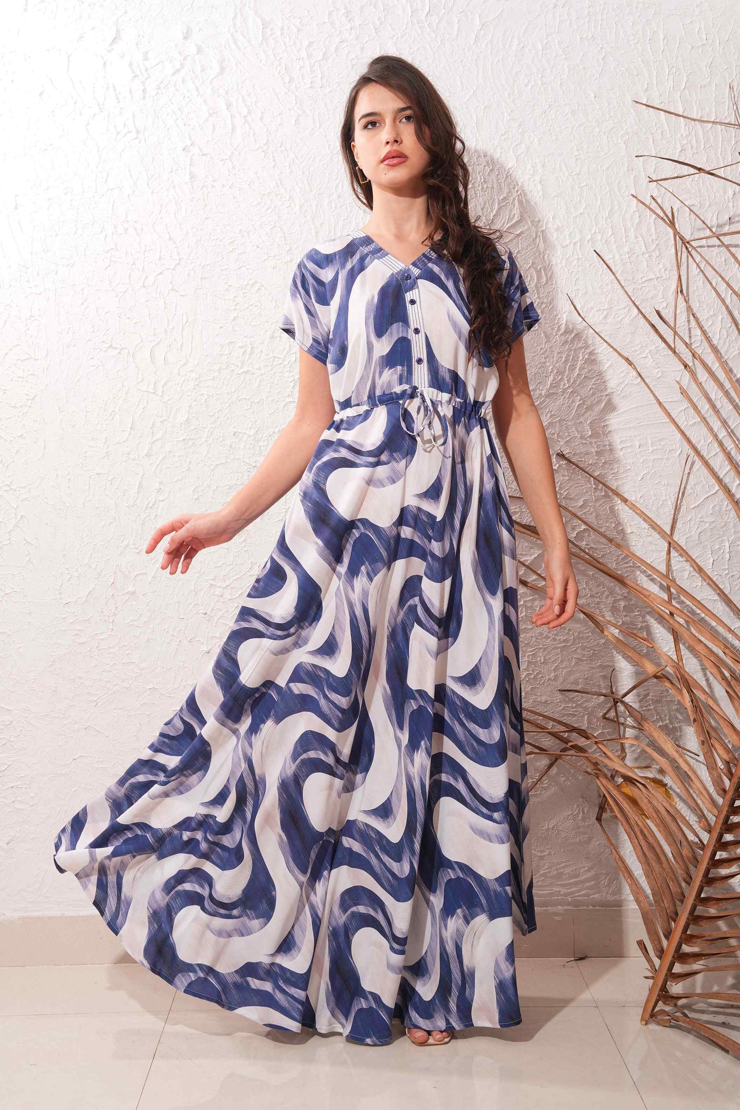 Wisteria Purple-Colored Premium Flare Gown