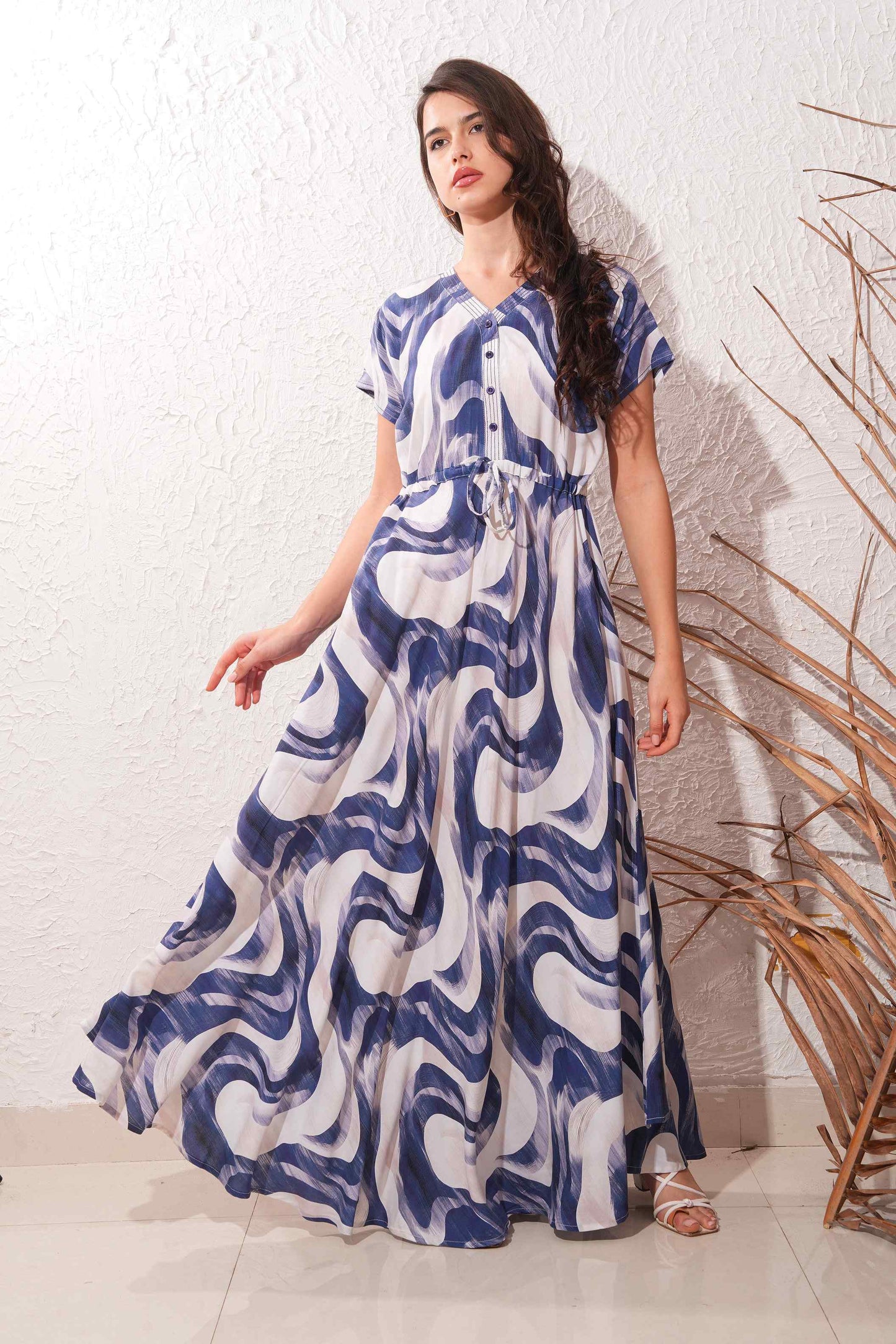 Wisteria Purple-Colored Premium Flare Gown