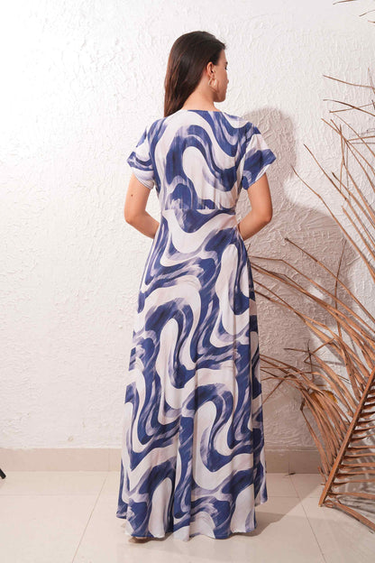 Wisteria Purple-Colored Premium Flare Gown