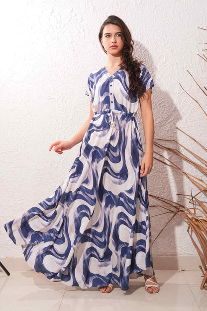 Wisteria Purple-Colored Premium Flare Gown
