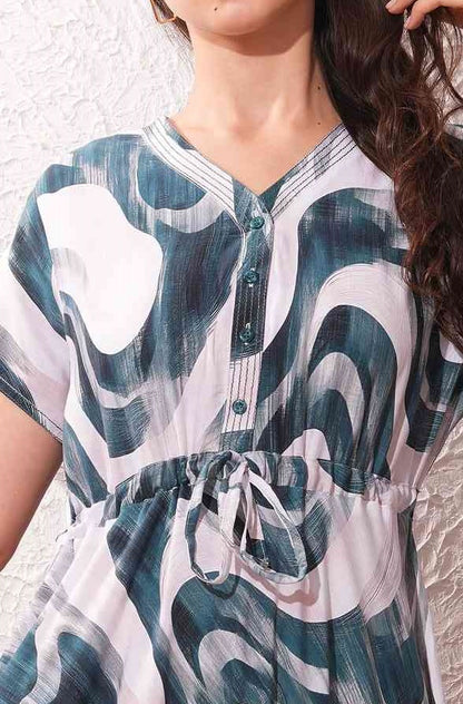 Indigo-Colored Premium Flare Gown